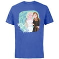 thumbnail image 1 of Disney Frozen Elsa and Anna Sisters for Life - Short Sleeve Cotton T-Shirt for Adults - Customized-Royal Heather, 1 of 5