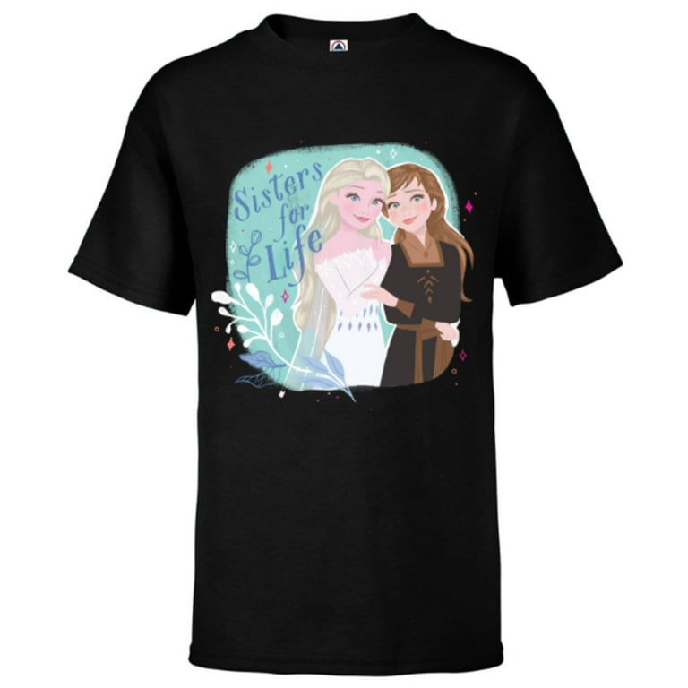 Disney Frozen Elsa and Anna Sisters for Life Short Sleeve T