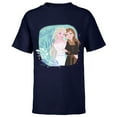 thumbnail image 1 of Disney Frozen Elsa and Anna Sisters for Life - Short Sleeve T-Shirt for Kids - Customized-Navy, 1 of 5