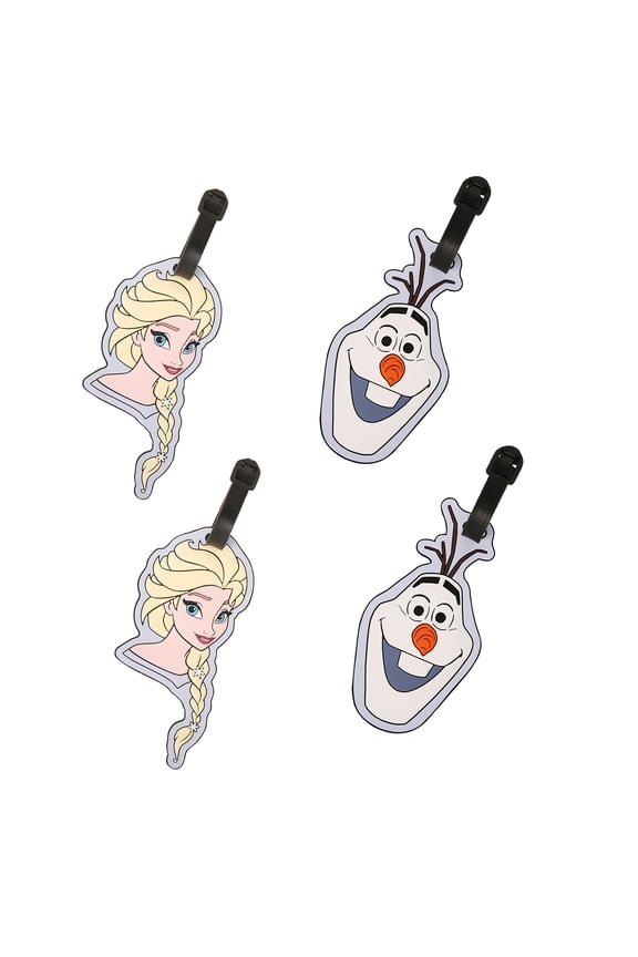Frozen Elsa and Olaf White Luggage Tag Set, 4 Pieces