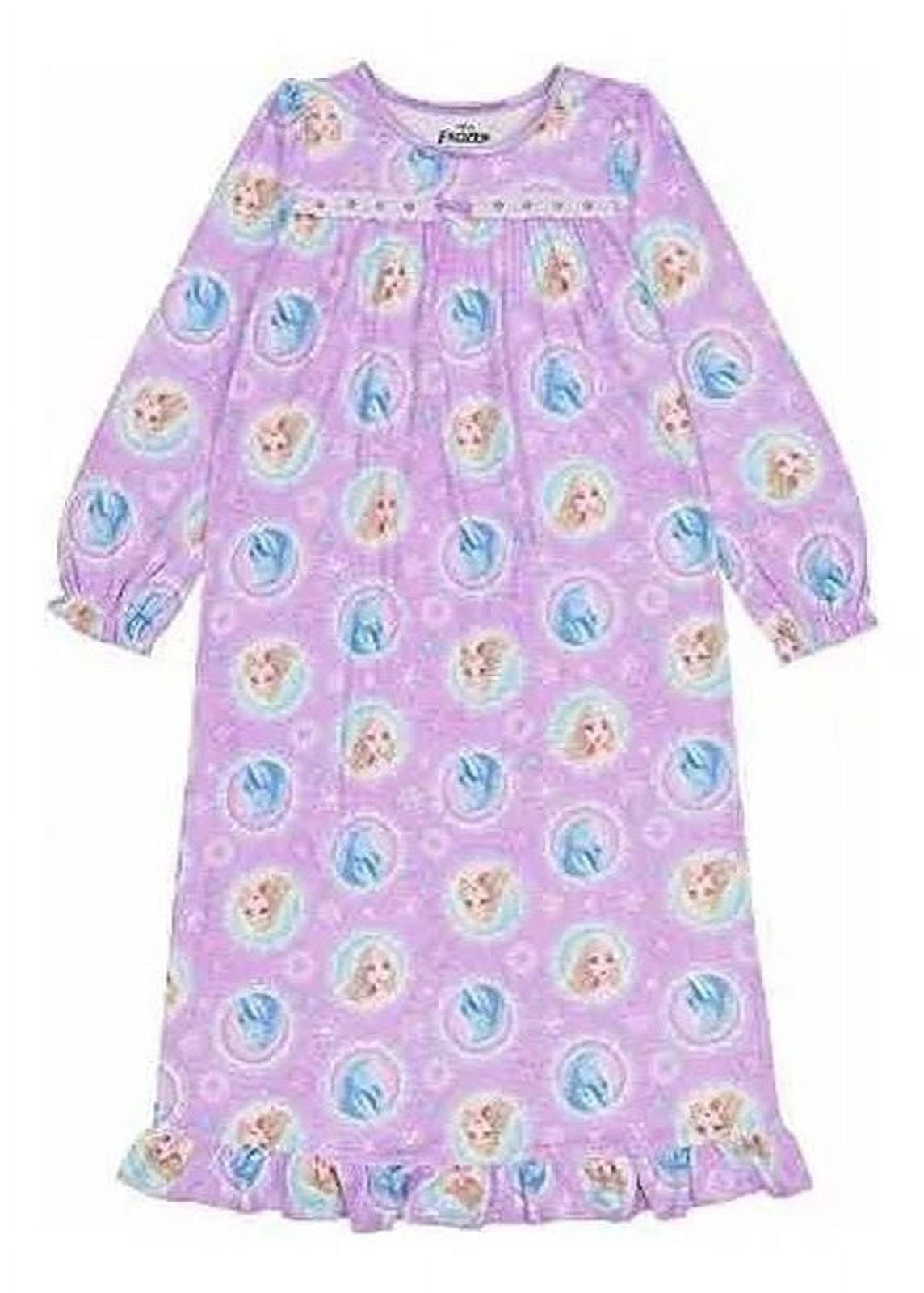 Disney Frozen Elsa and Spirit Horse Nokk Purple Flannel Nightgown, Gown (Size 8)