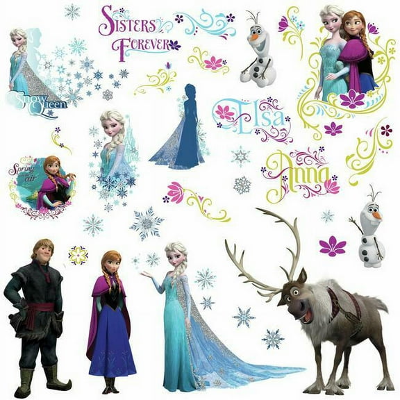 Disney Frozen Family Wall Decals Peel & Stick Removable Kids Room Stickers