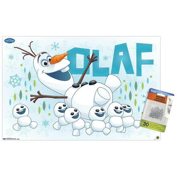 Disney Frozen Fever - Mini Wall Poster with Push Pins, 14.725" x 22.375"
