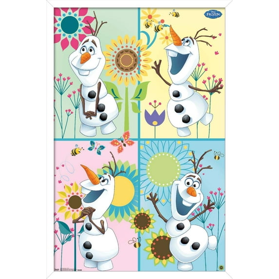 Disney Frozen Fever - Olaf Wall Poster, 14.725" x 22.375", Framed