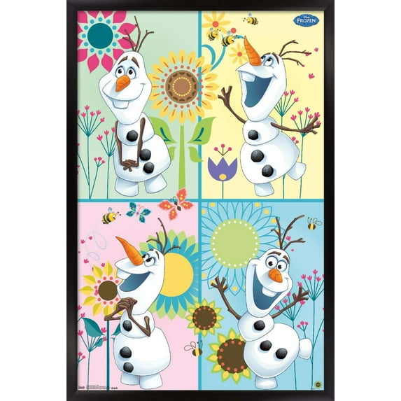 Disney Frozen Fever - Olaf Wall Poster, 14.725" x 22.375", Framed