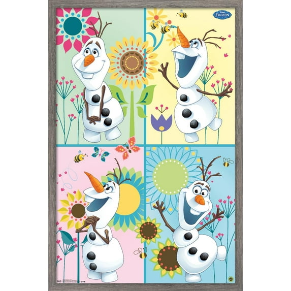Disney Frozen Fever - Olaf Wall Poster, 22.375" x 34", Framed