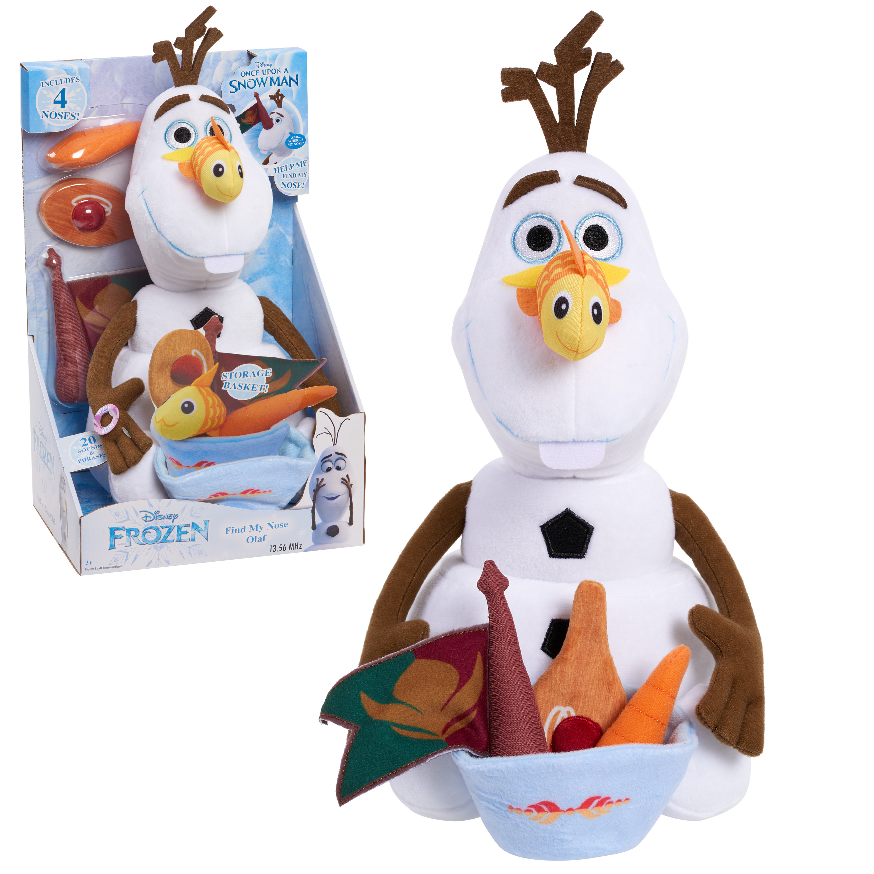 Disney Frozen Find My Nose 14-inch Olaf Plush, Officially Licensed Kids Toys for Ages 3 Up, Gifts and Presents - image 1 of 4
