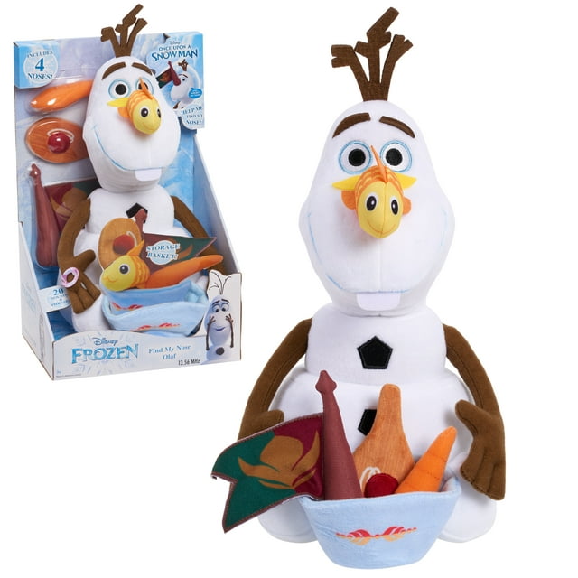Disney Frozen Find My Nose 14-inch Olaf Plush, Officially Licensed Kids Toys for Ages 3 Up, Gifts and Presents