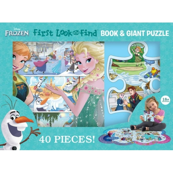 Disney Frozen: First Look and Find Book and Giant Puzzle (Hardcover)