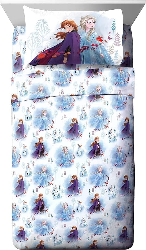 Disney Frozen Forest Spirit 3 Piece Twin Size Kids Sheet Set