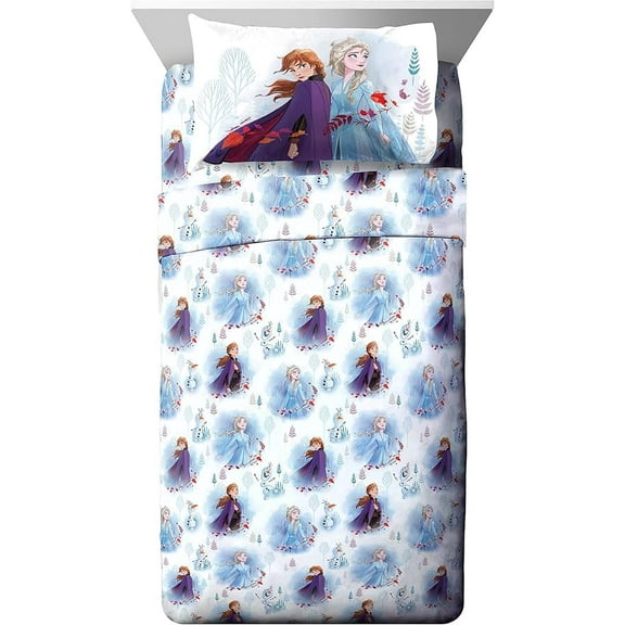 Disney Frozen Forest Spirit 3 Piece Twin Size Kids Sheet Set