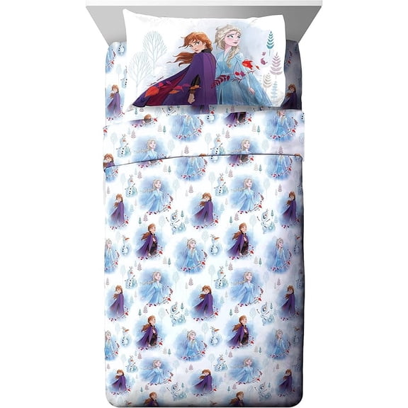 Disney Frozen Forest Spirit 4 Piece Full Size Kids Sheet Set