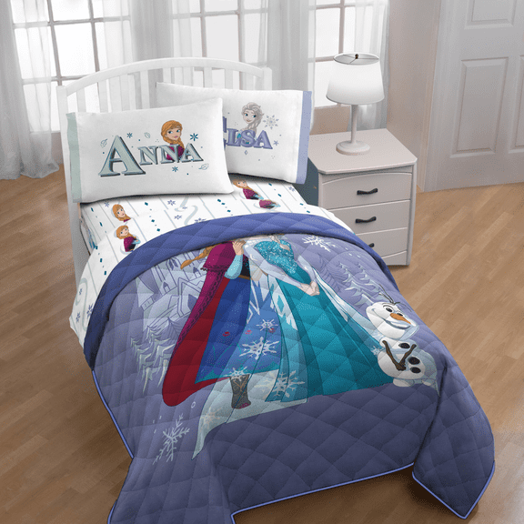 Disney Frozen Found 4 Piece Twin Size Quilt Set