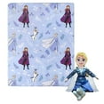 thumbnail image 1 of Disney Frozen Friends in Leaves Kids Silk Touch Throw Blanket with Plush Hugger, 1 of 5