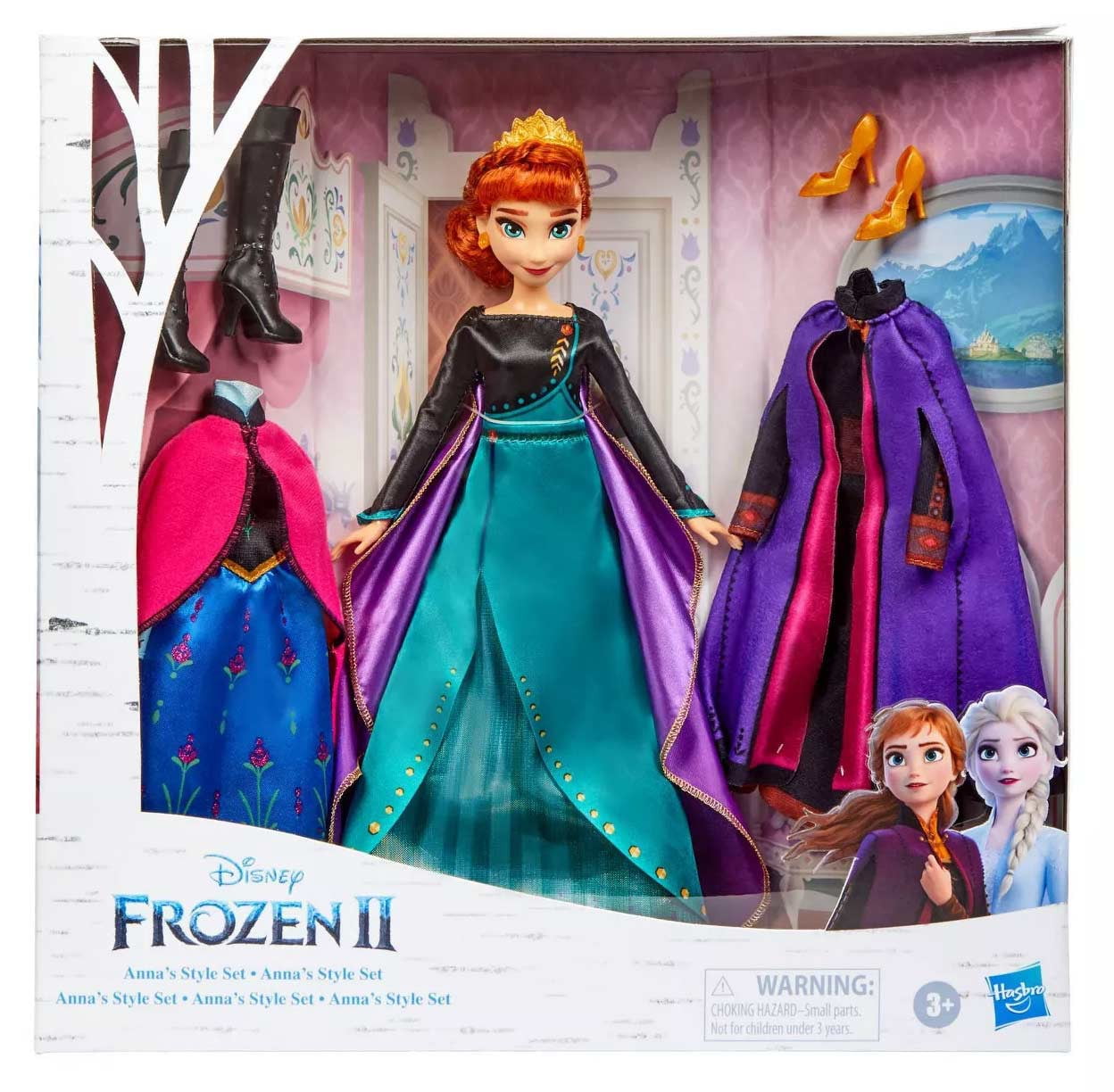 Disney Frozen Anna Small Doll in Travel Look, Posable with