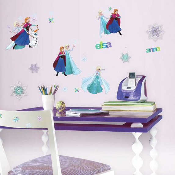 Disney Frozen Fun Peel and Stick Wall Decals w/ 3D Embellishments ...