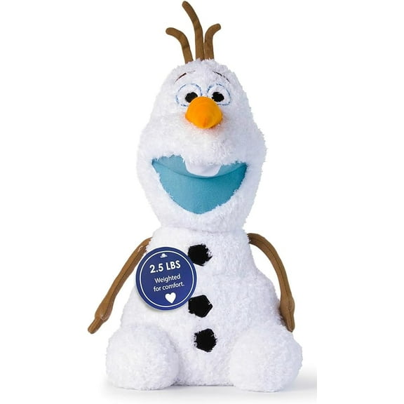Disney Frozen Fuzzy Olaf 2.5 lbs Weighted Plush Pillow Buddy - Kids Super Soft Stuffed Pillow