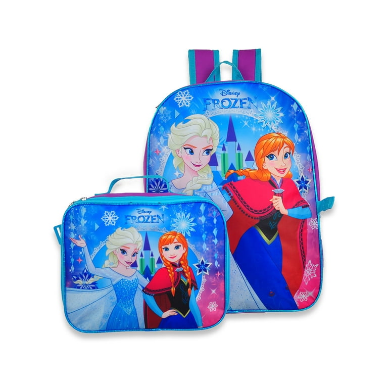 Disney Cartoon Frozen 2 Cute Student School Bag Double Layer Lunch