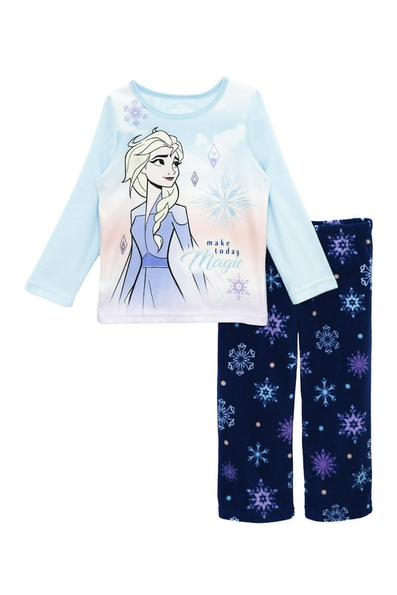 Frozen Girls 2 Piece Pajama Set, Elsa, Size: 8