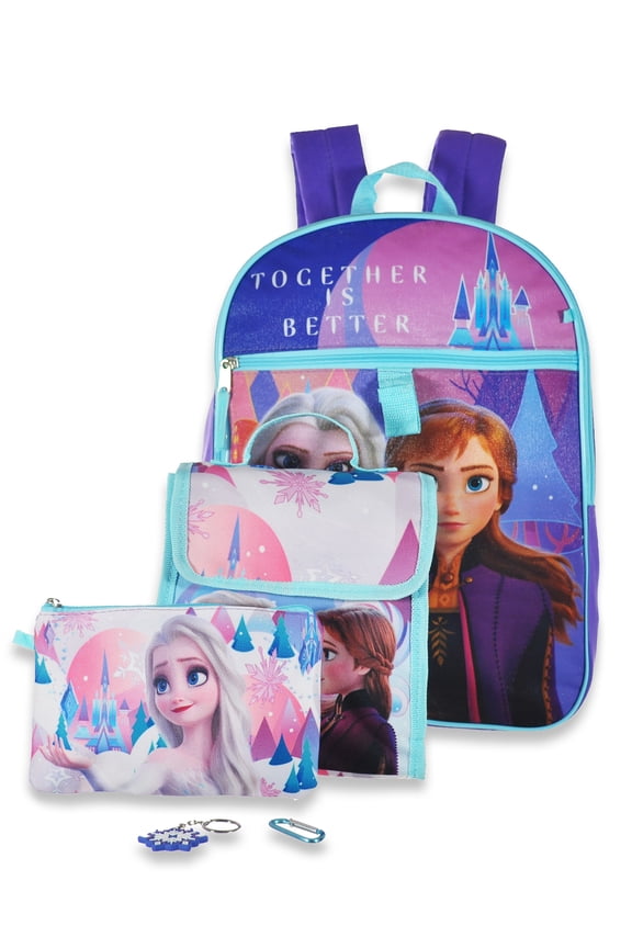 Girls' 5-Piece Backpack With Lunchbox Set