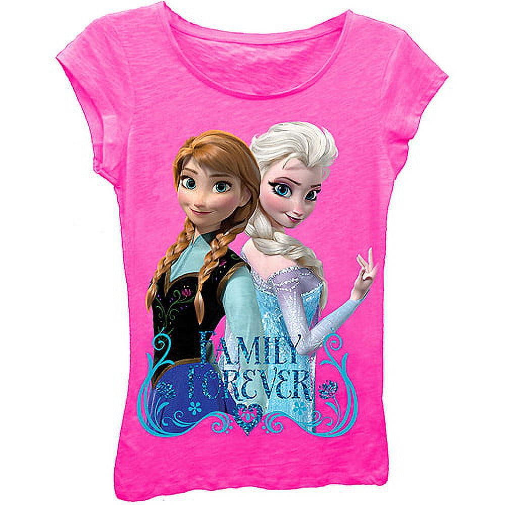 Disney Frozen Girls' Family Forever Graphic Tee - Walmart.com