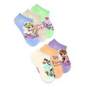 Disney Frozen Girls No-Show Socks, 6-Pack, Sizes S-L