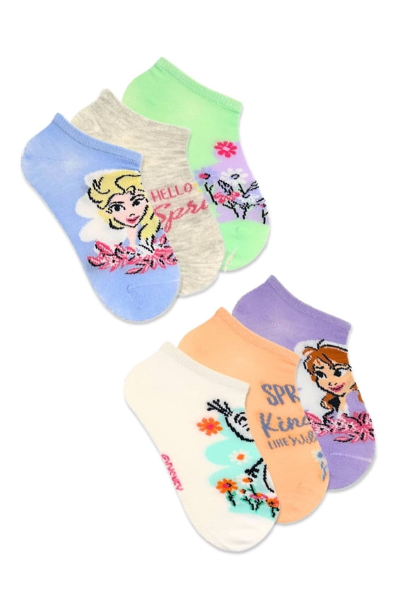 Girls No-Show Socks, 6-Pack, Sizes S-L