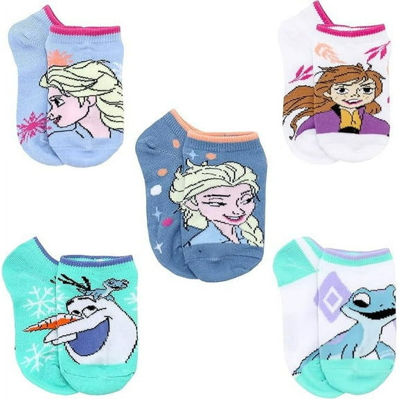 Disney Frozen Girls' No Show Socks