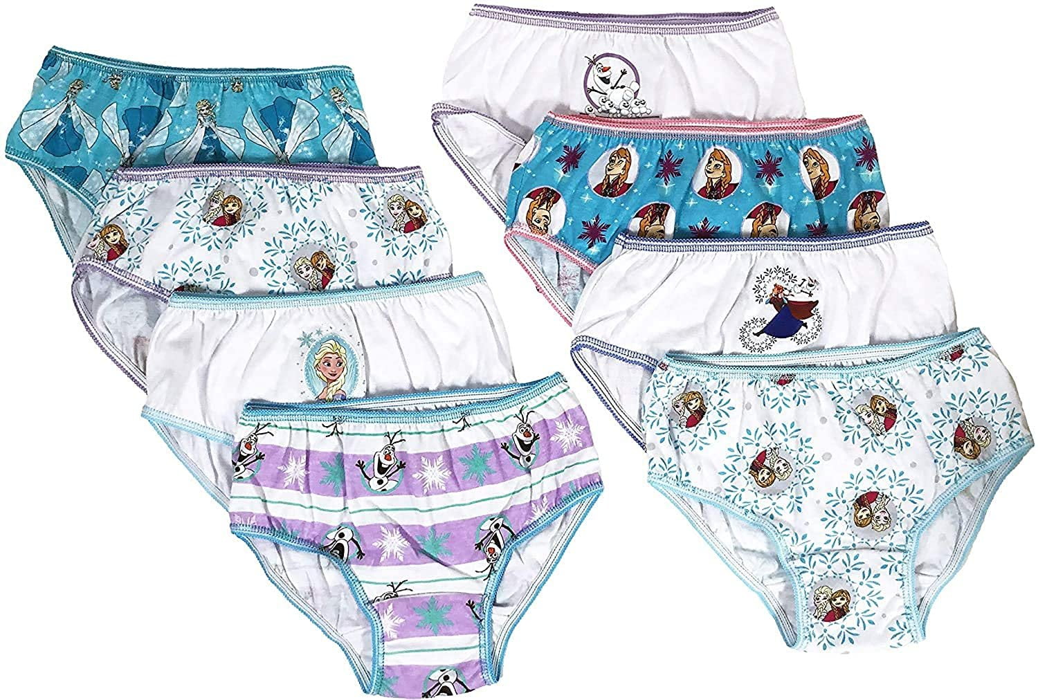 🧷 DISNEY FROZEN II Pack of 5👈 Girls Briefs Underwear Size 4