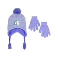 thumbnail image 1 of Disney Frozen Girls' Pom Pom Beanie Hat and Gloves Set, 1 of 3