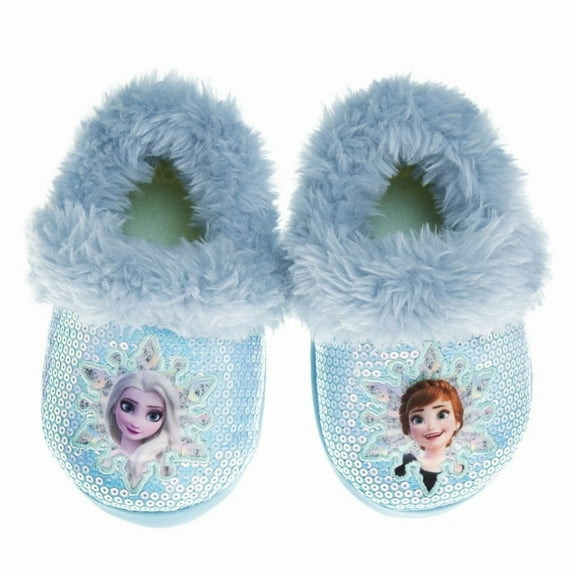 Disney Frozen Girls Slippers Soft And Warm, Comfortable And Light (Toddler  Little Kids), Blue, Size: 506