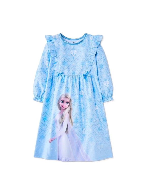 Disney Frozen Granny Flannel Night Gown - Elsa & Anna, Sisters, 3T
