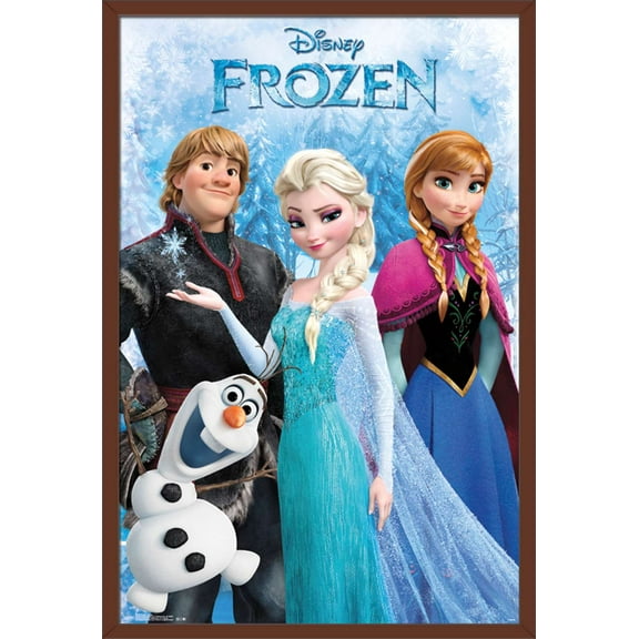 Disney Frozen - Group Wall Poster, 22.375" x 34", Framed