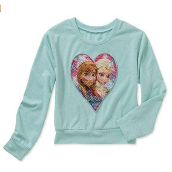 Disney Frozen Heart Girls' Graphic Sweater (S (6-6X))
