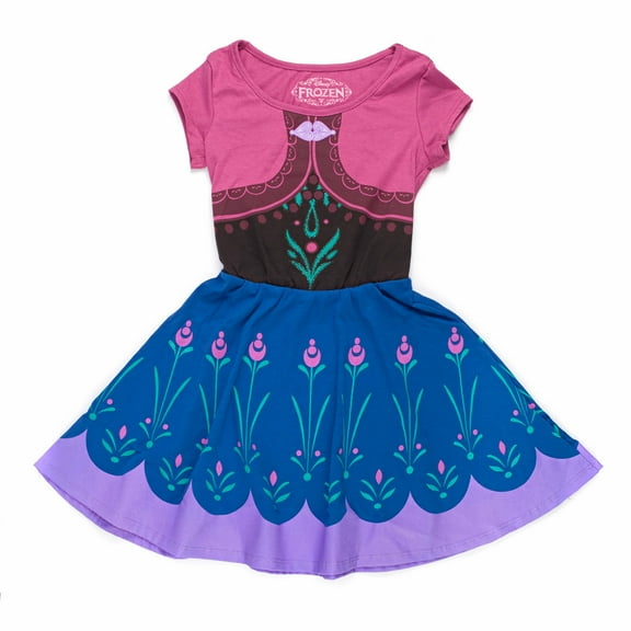 Mighty Fine Disney's Frozen "I Am Anna" Girls Skater Dress X-Large Female