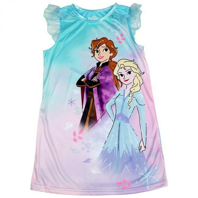 Disney Frozen II Anna and Elsa Youth Nightgown Size 6