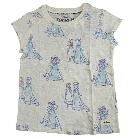 Disney Frozen II Elsa & Anna Ivory Big Girl's T-Shirt - XL (14/16)