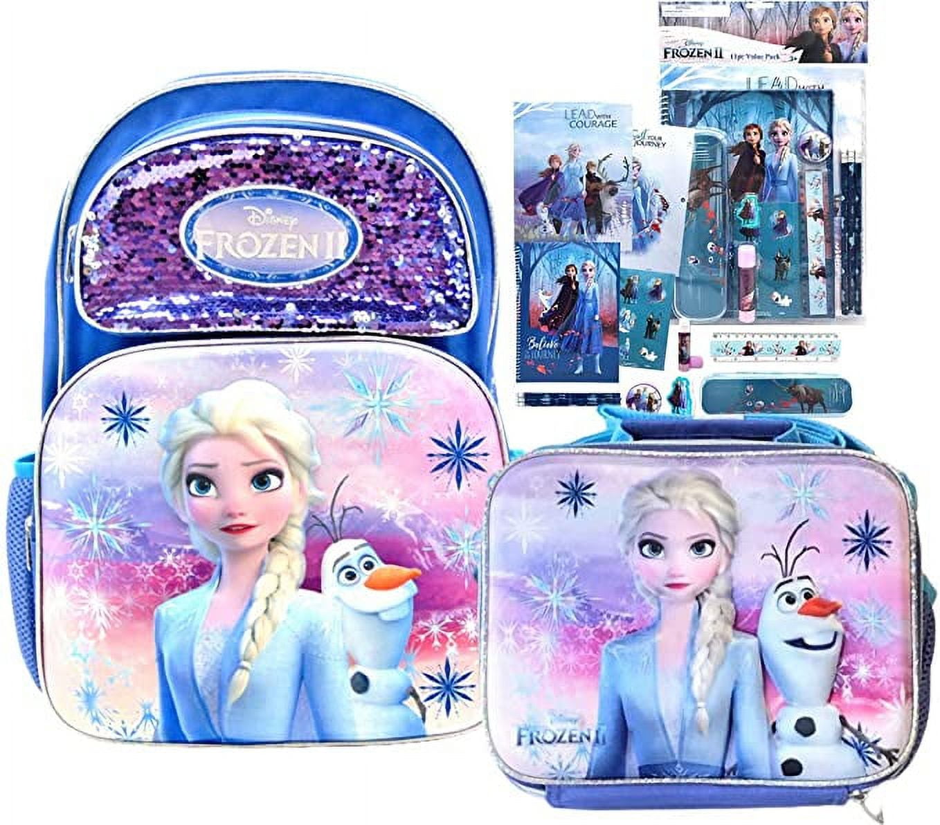 Frozen 2 Elsa Anna Girls Kids Soft Insulated Flip Sequin School