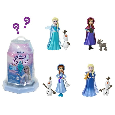 Disney Frozen Ice Reveal Surprise Small Doll with Ice Gel, Character Friend & Play Pieces (Dolls May Vary)