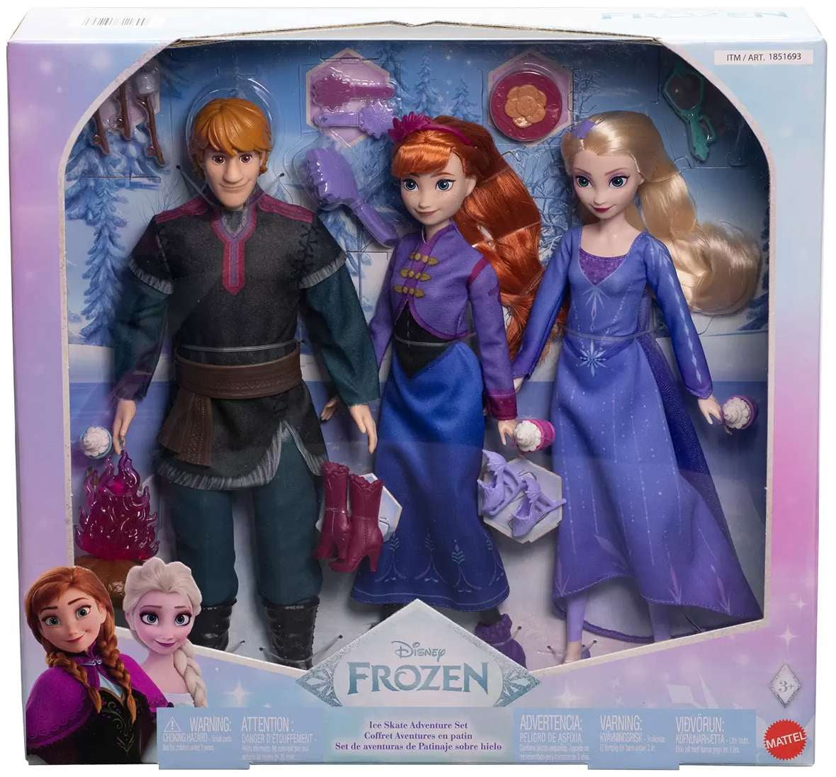 Disney Frozen Ice Skate Adventure Set Doll 3-Pack