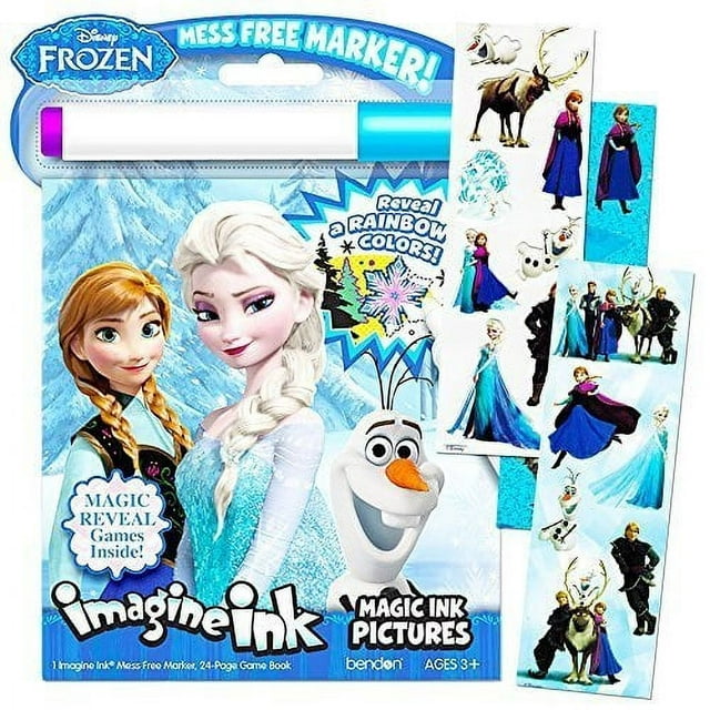 Disney Frozen Imagine Ink Book and Frozen Sticker Pack Set