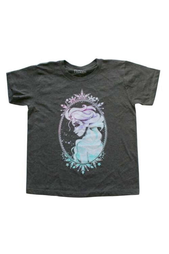 Junior Women's Elsa Heathered Gray T-Shirt - Large