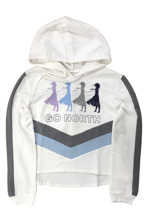 Frozen Juniors Womens White Go North Elsa Hoodie Sweatshirt XL (15/17)