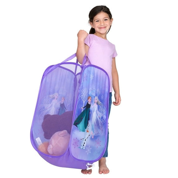 Disney Frozen Kids Collapsible Laundry Hamper, Purple