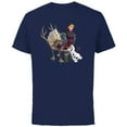 thumbnail image 1 of Disney Frozen Kristoff Olaf Sven T-Shirt - Short Sleeve Cotton T-Shirt for Adults - Customized-Navy, 1 of 5