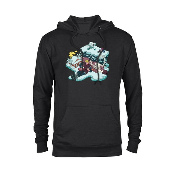 Disney Frozen Kristoff, Sven, Anna & Marshmallow - Pullover Hoodie for Adults - Customized-Black