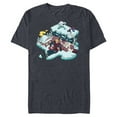 thumbnail image 1 of Disney Frozen Kristoff, Sven, Anna & Marshmallow - Short Sleeve Blended T-Shirt for Adults - Customized-Navy Heather, 1 of 5