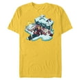 thumbnail image 1 of Disney Frozen Kristoff, Sven, Anna & Marshmallow - Short Sleeve Blended T-Shirt for Adults - Customized-Yellow, 1 of 5