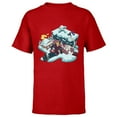 thumbnail image 1 of Disney Frozen Kristoff, Sven, Anna & Marshmallow - Short Sleeve T-Shirt for Kids - Customized-Red, 1 of 5
