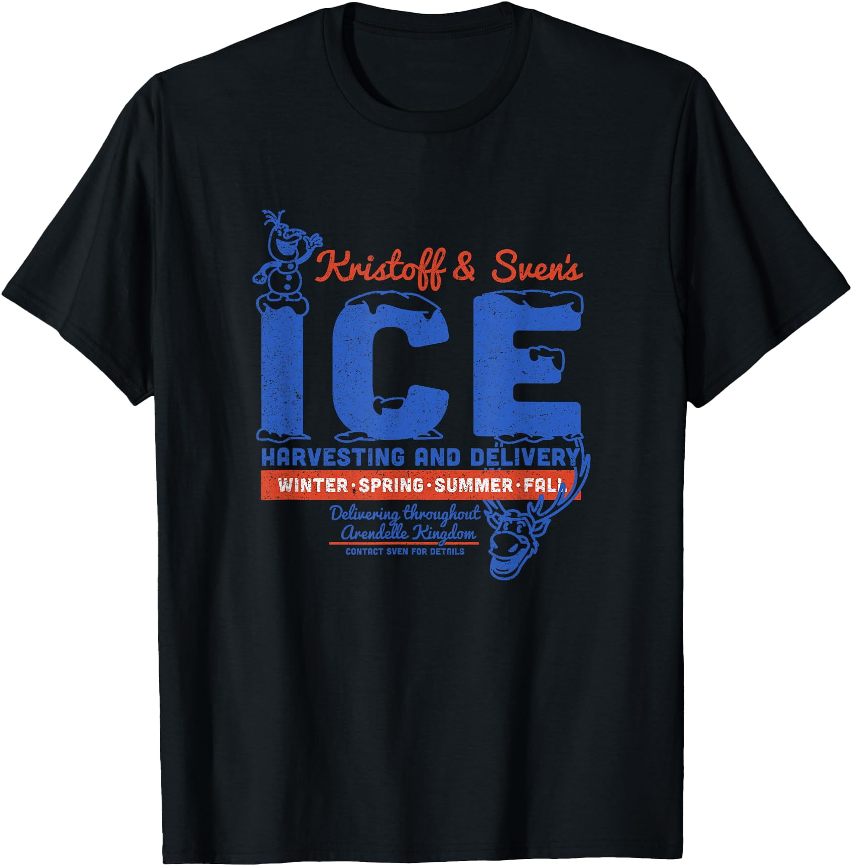 Disney Frozen Kristoff & Sven's Ice Harvesting And Delivery T-Shirt ...